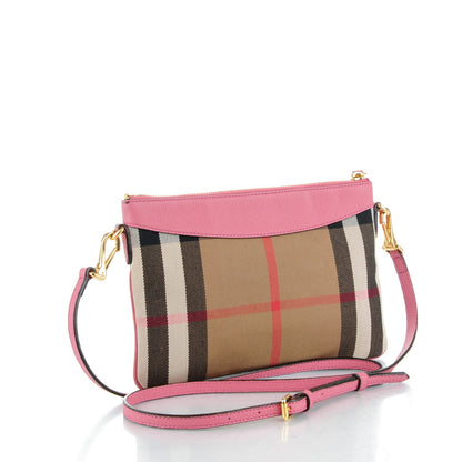 Burberry House Check Derby Peyton Crossbody Clutch Bag Pink 3 of 8