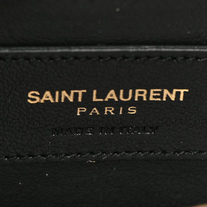 Saint Laurent Metallic Calfskin Crocodile Embossed Small Classic Monogram Kate Tassel Satchel Gold 6 of 12
