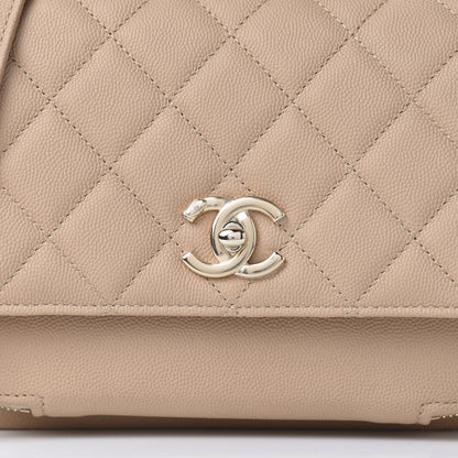 Chanel Caviar Quilted Medium Business Affinity Flap Beige 10 of 10