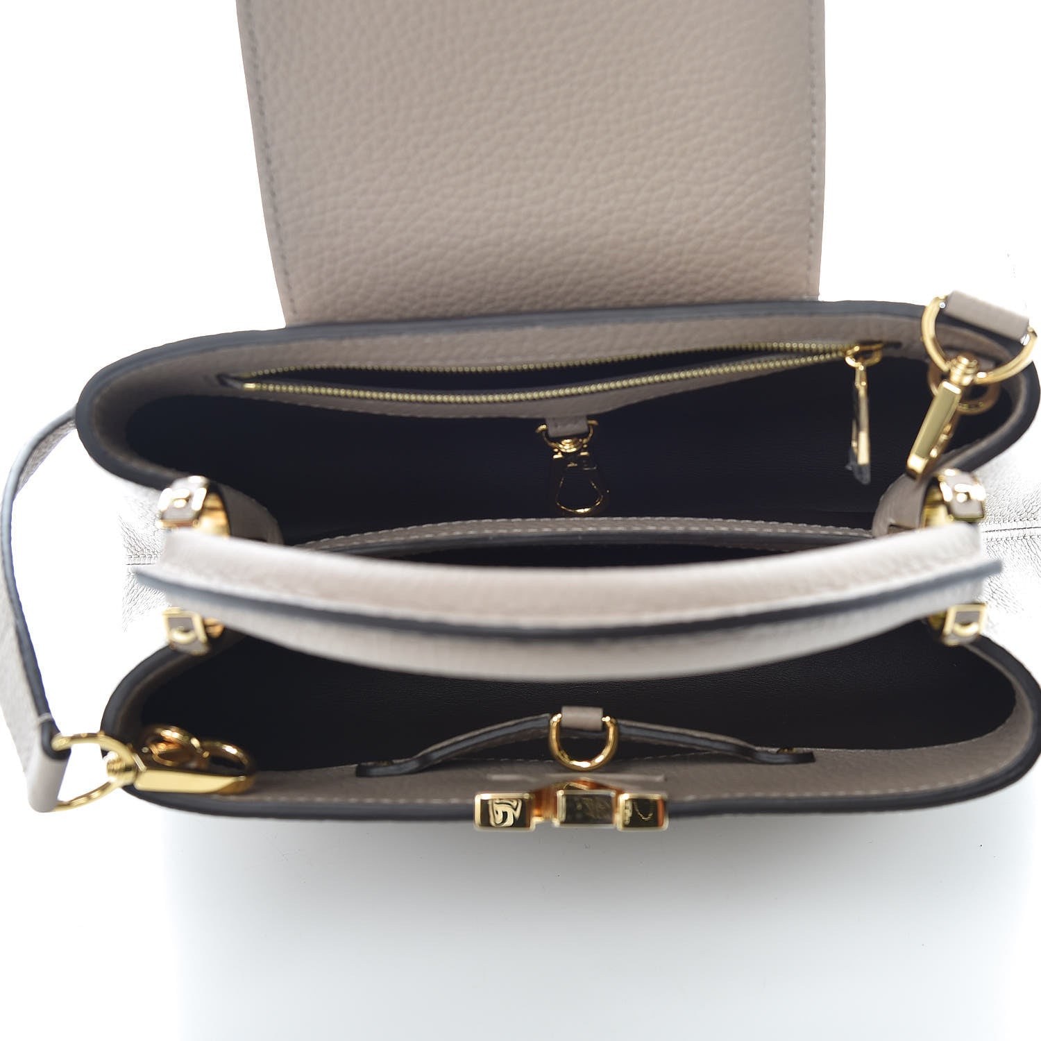 Louis Vuitton Taurillon Capucines BB Galet 5 of 9