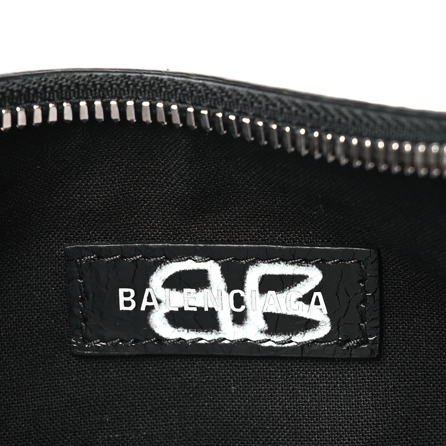 Balenciaga Agneau Arena Graffiti Small Le Cagole Shoulder Bag Black White 7 of 11