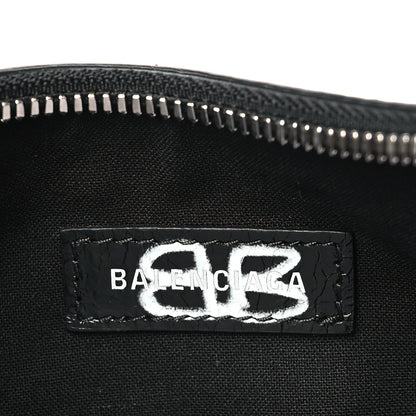 Balenciaga Agneau Arena Graffiti Small Le Cagole Shoulder Bag Black White 7 of 11