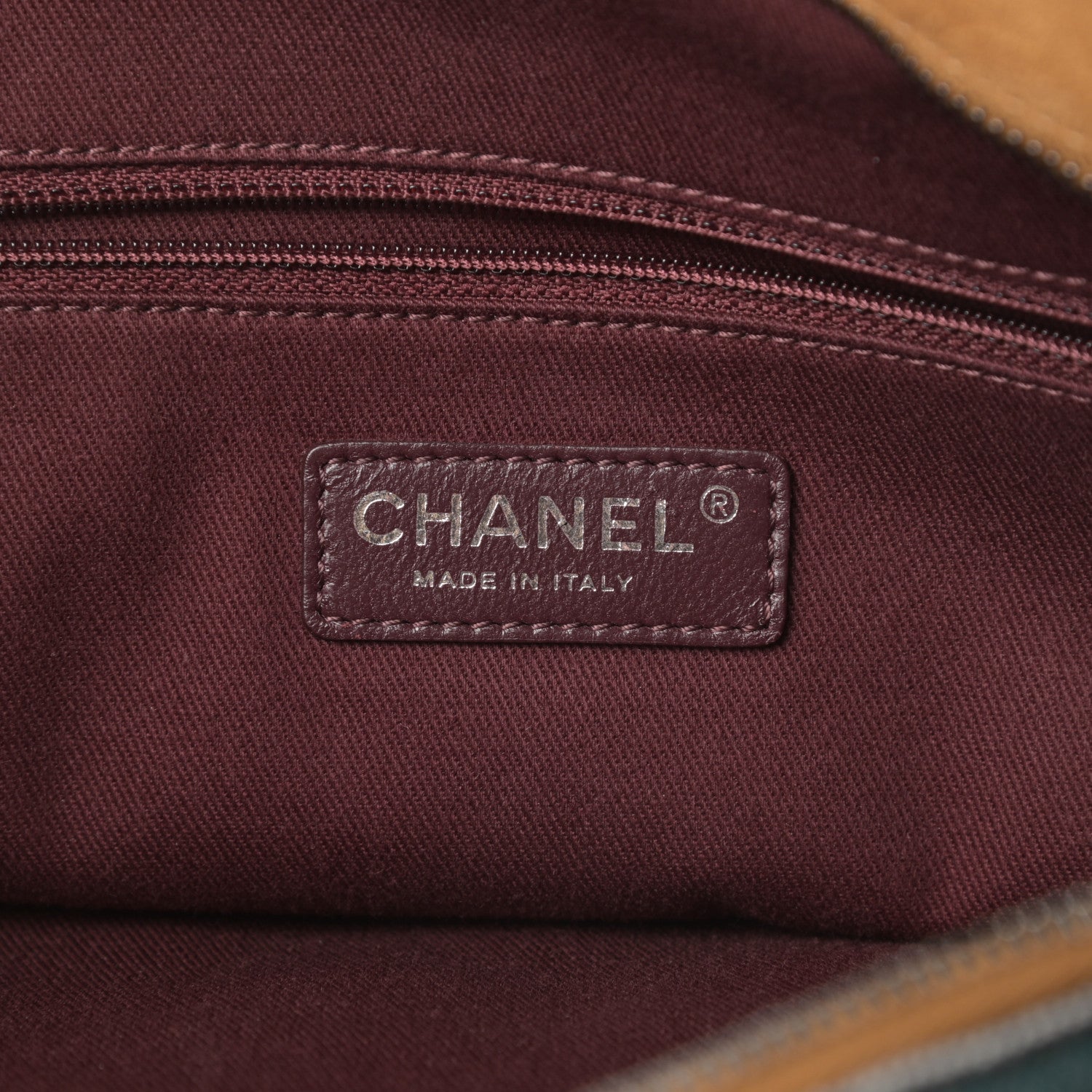 Chanel Coated Canvas Quilted Paris Edinburgh Tote Green Brown Multicolor 6 of 12