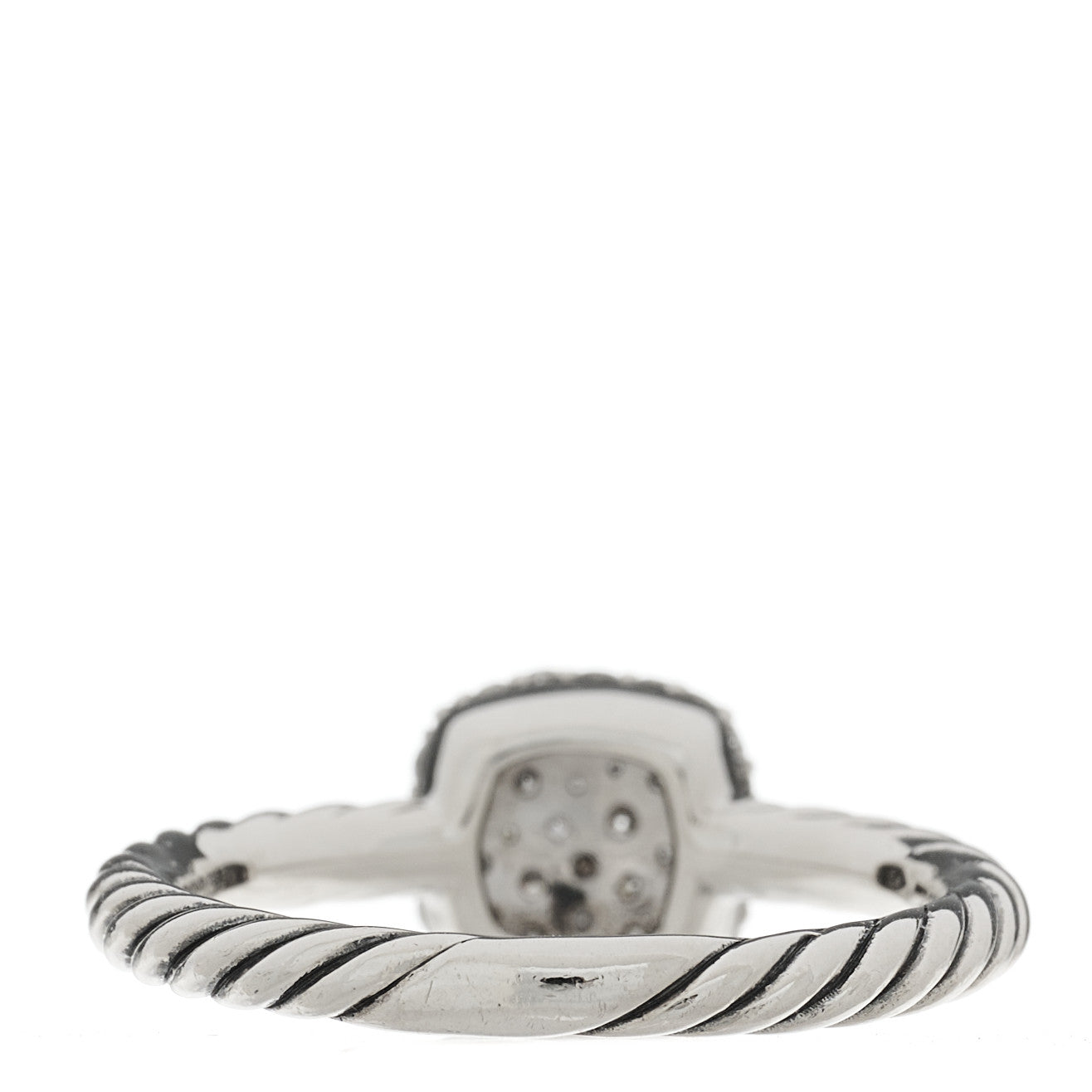 Sterling Silver Diamond 8mm Petite Pave Ring 52 6