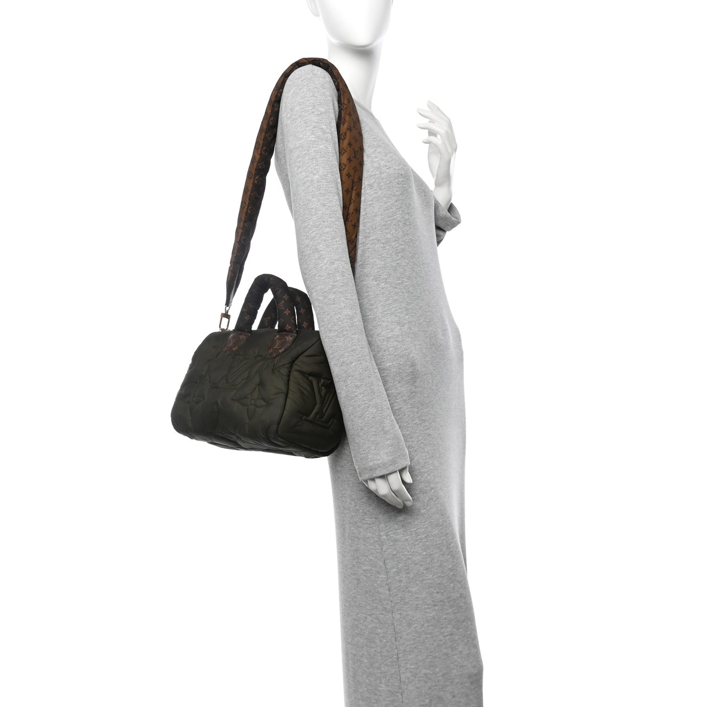 Econyl Mini Monogram Pillow Speedy Bandouliere 25 Khaki