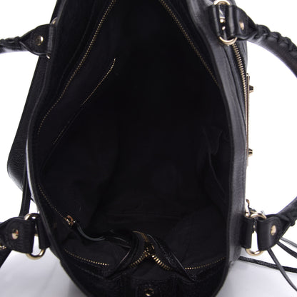 Balenciaga Chevre Gold Metallic Edge Hardware Velo Black 5 of 9