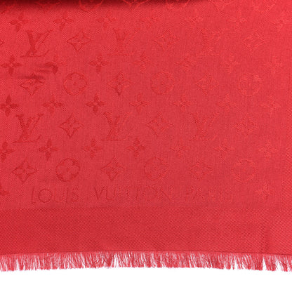 Louis Vuitton Silk Wool Monogram Shawl Pomme D'Amour 2 of 3