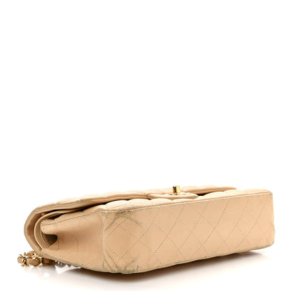 Chanel Lambskin Quilted Medium Double Flap Beige 4 of 21