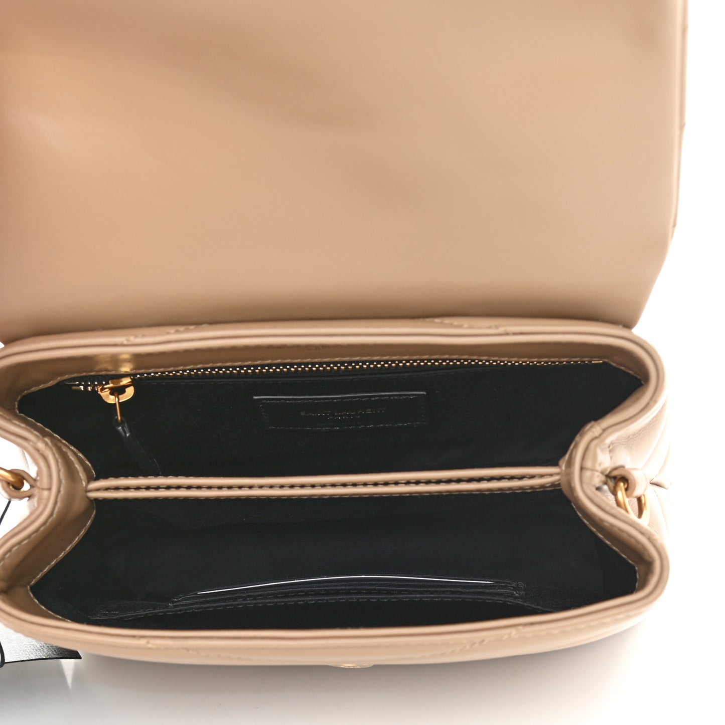 Calfskin Y Quilted Monogram Toy Loulou Crossbody Bag Dark Latte