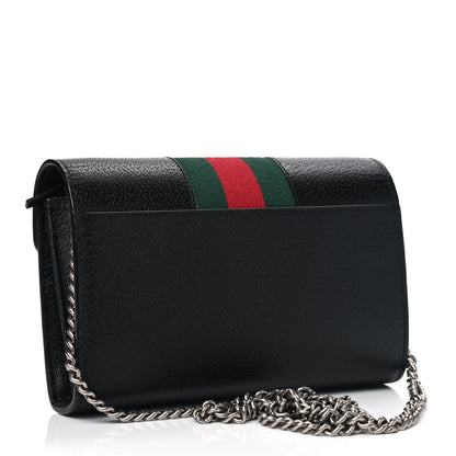 Gucci Calfskin Web Mini Dionysus Chain Wallet Black 2 of 5
