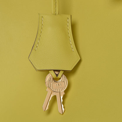 Hermes Swift Birkin 25 Lime 28 of 32