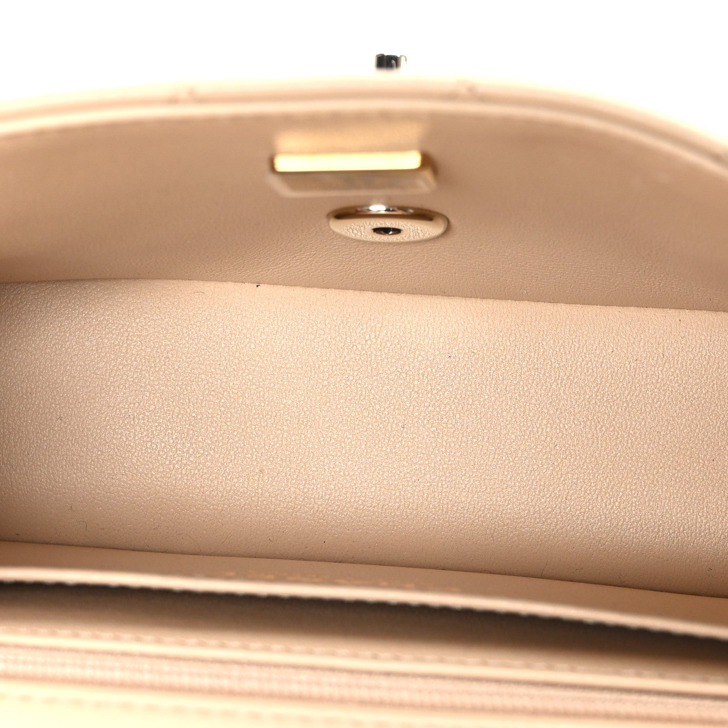 Chanel Lambskin Quilted Mini Rectangular Flap Beige 5 of 10