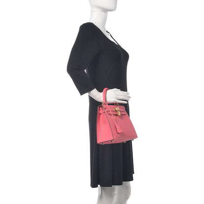 Hermes Epsom Kelly Sellier 25 Rose Azalee 2 of 11