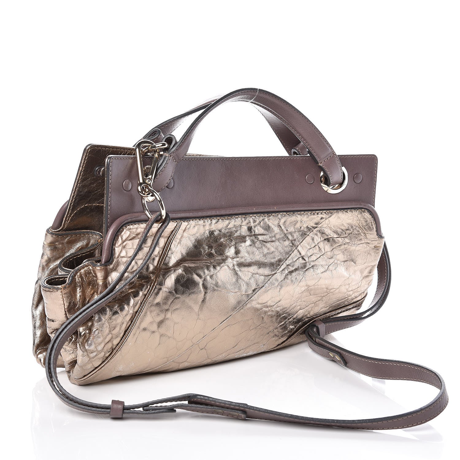 Chloe Metallic Calfskin Odessa Bag Gold 3 of 10