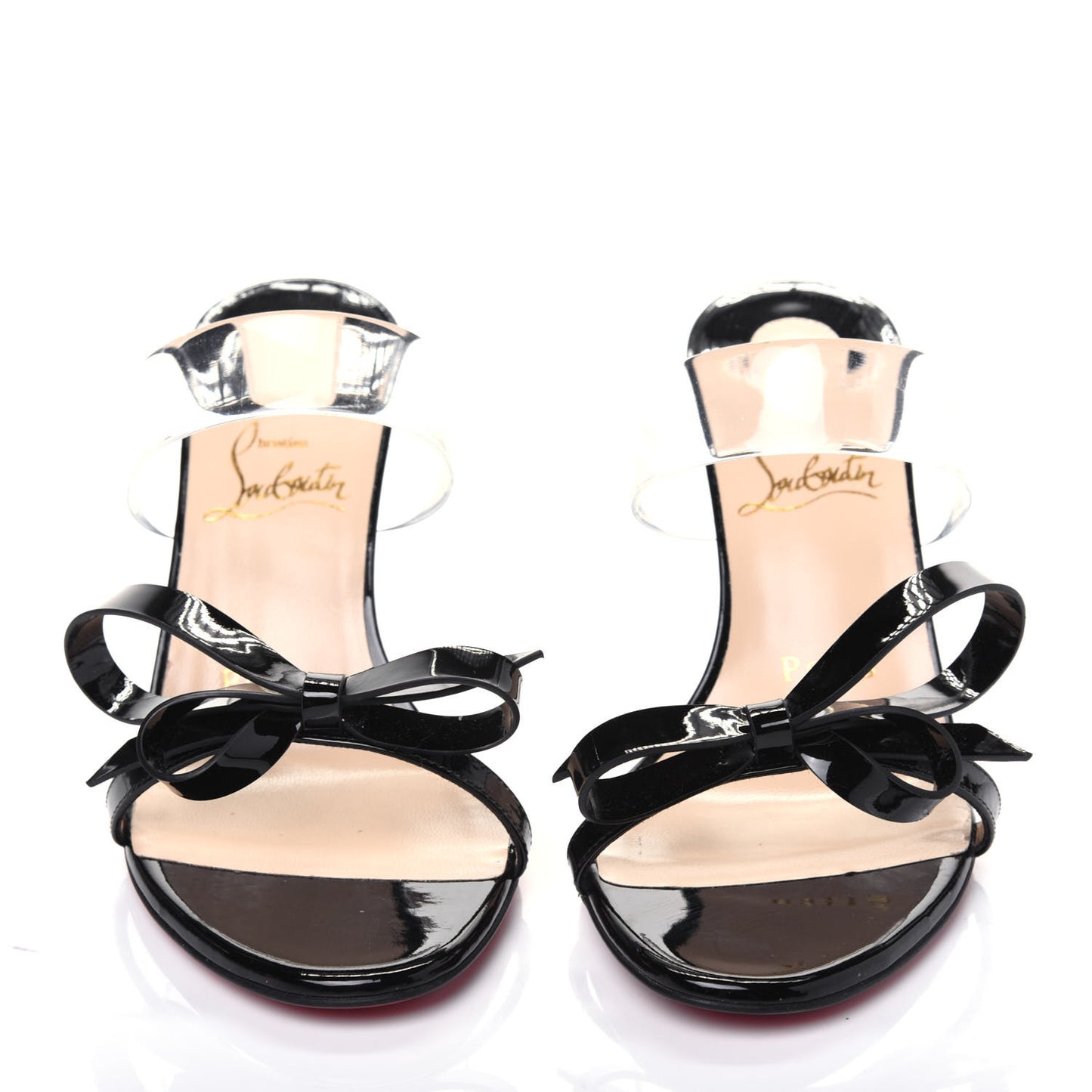 Patent PVC Just Nodo 85 Slide Sandals 36.5 Black
