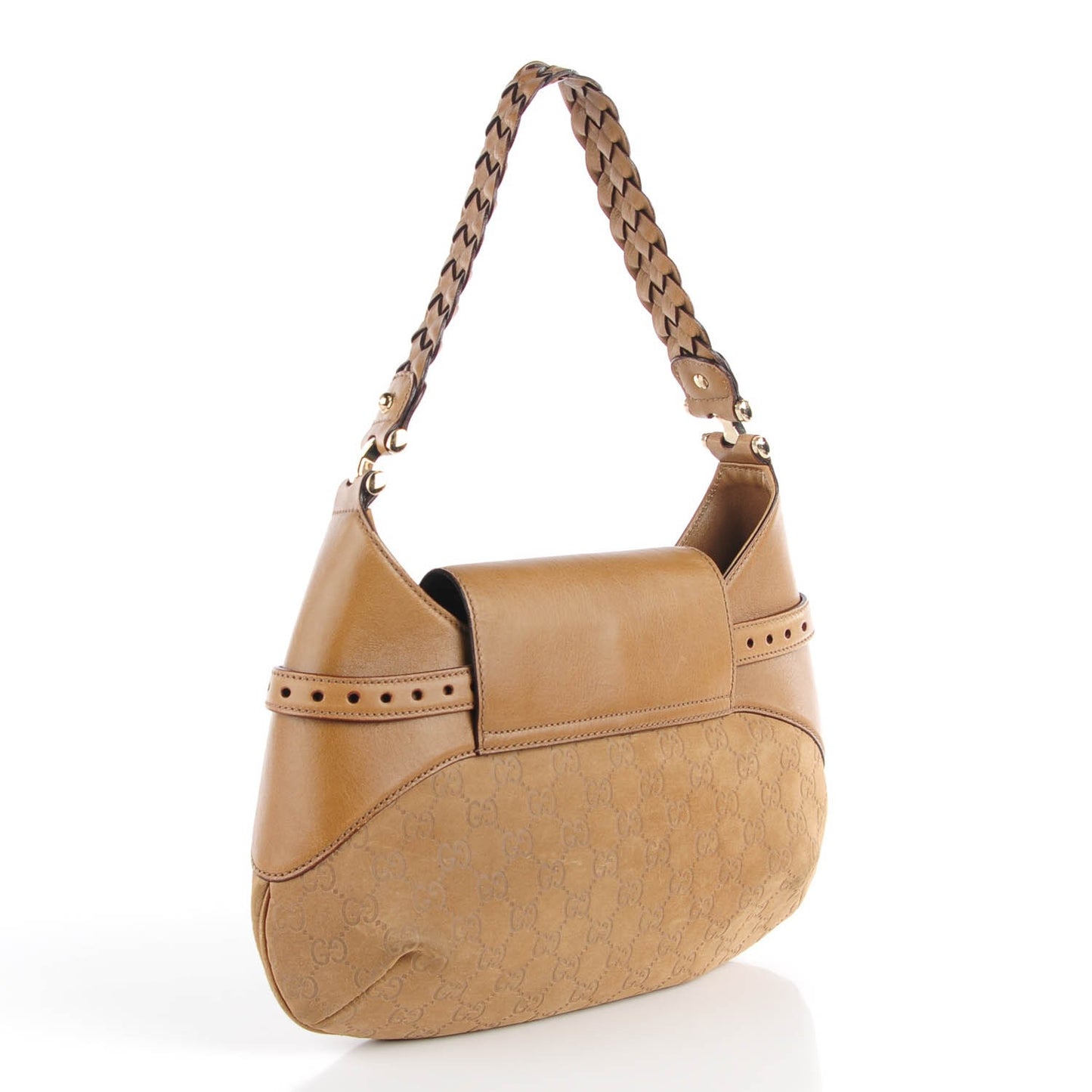 Suede Guccissima Pelham Hobo Light Brown