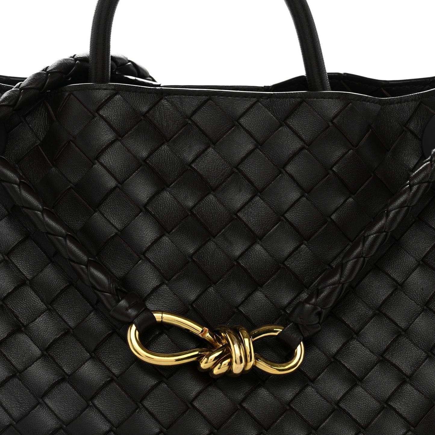 Nappa Intrecciato Medium Andiamo Shoulder Bag Fondant