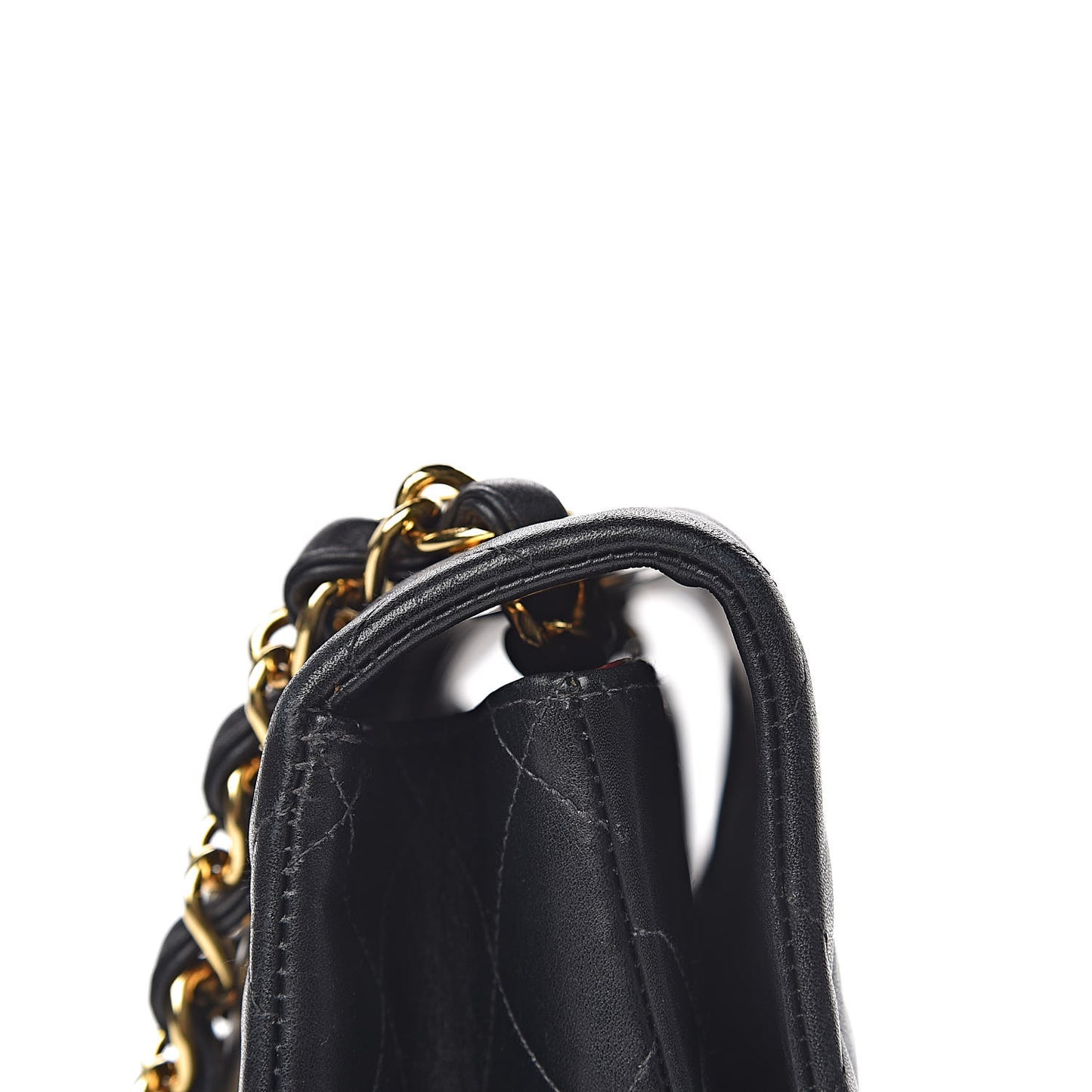 Lambskin Quilted XL Jumbo Single Flap Black