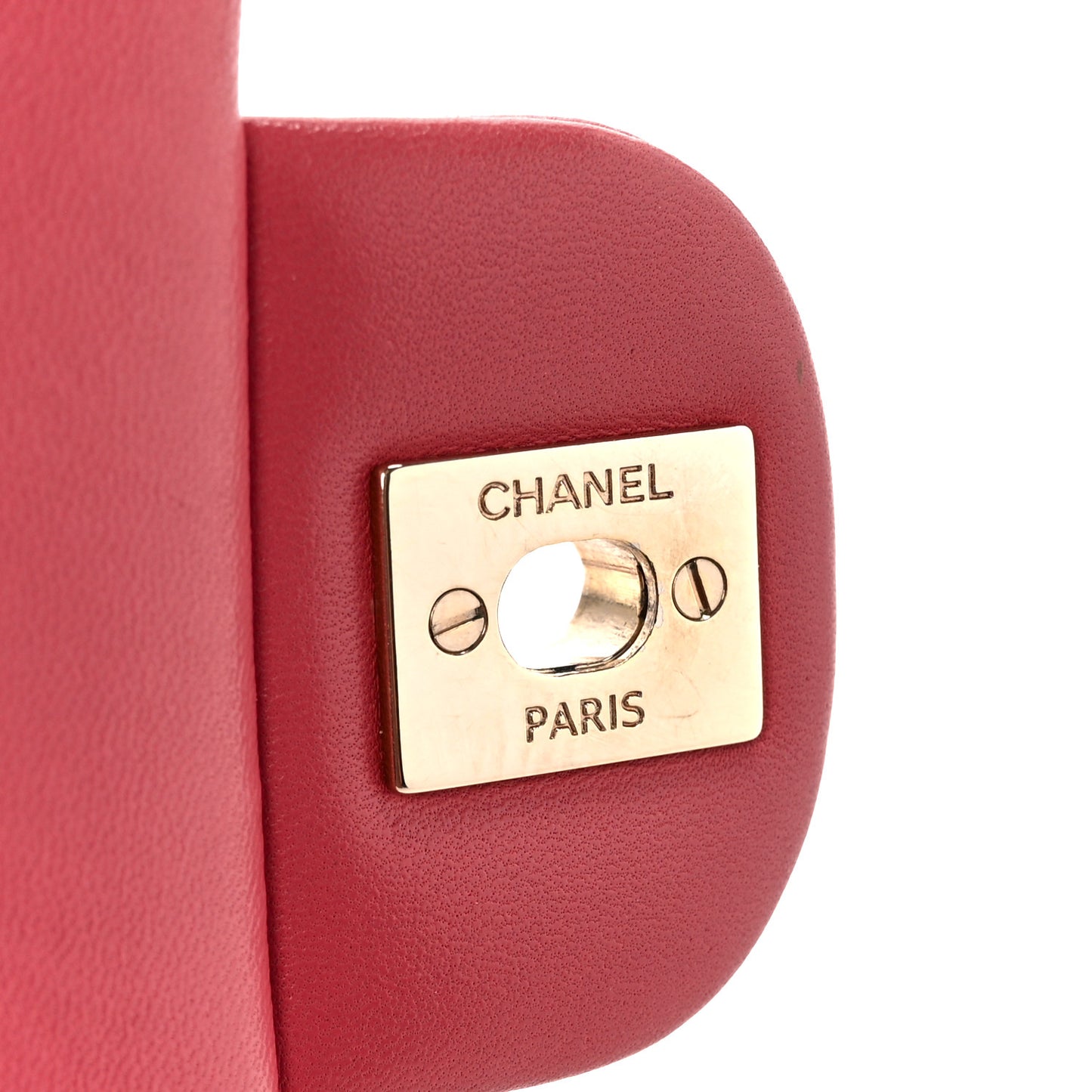 Lambskin Quilted Valentine Charms Mini Rectangular Flap Pink