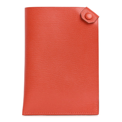 Hermes Chevre Chamkila Tarmac PM Passport Holder Orange Field 1 of 8