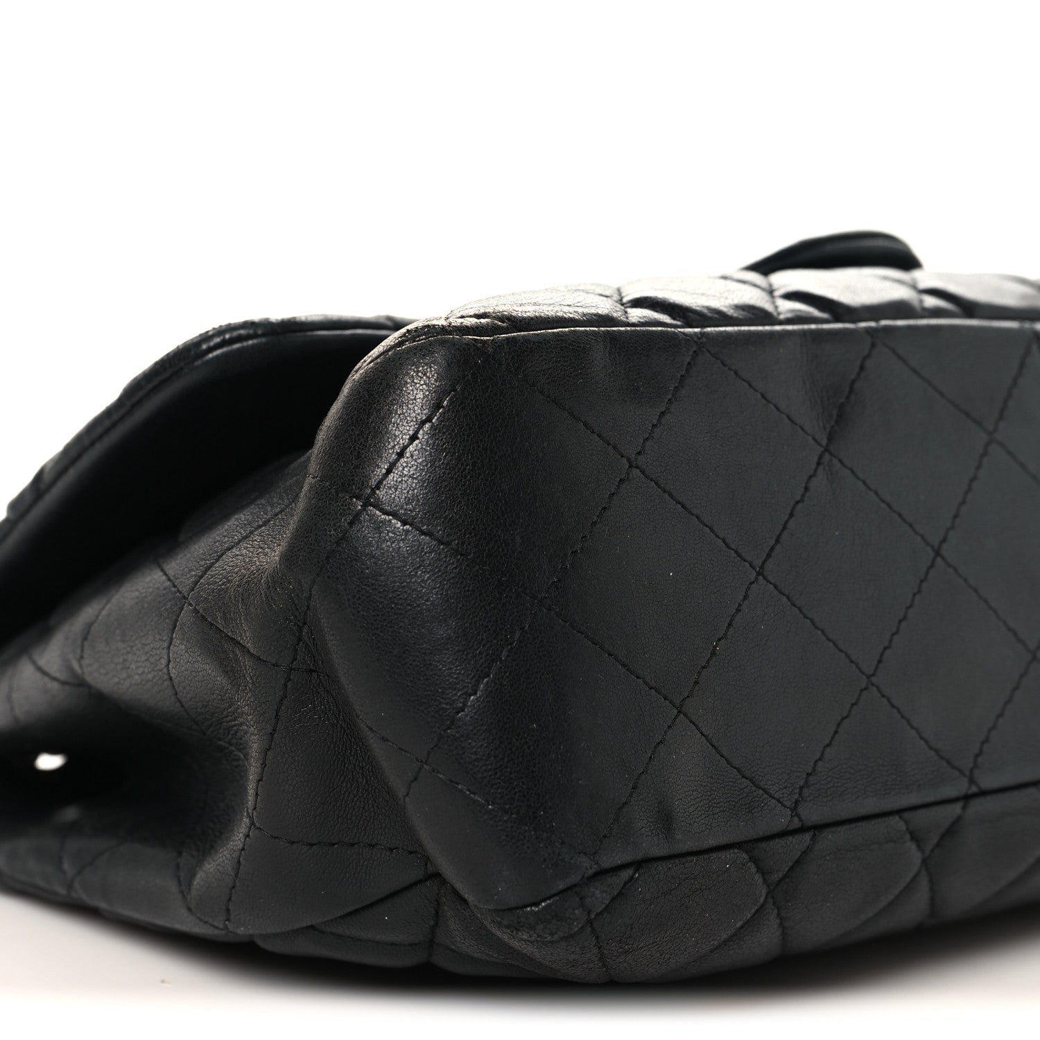 Chanel Lambskin Quilted Jumbo Single Flap Black 8 of 10