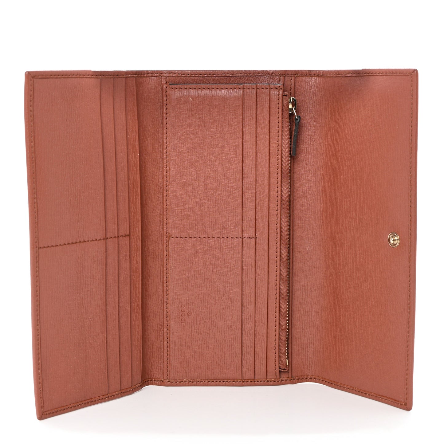 Calfskin GG Continental Wallet Brown