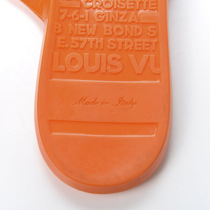 Louis Vuitton Rubber Flat Thong Sandals 38 Orange 8 of 10