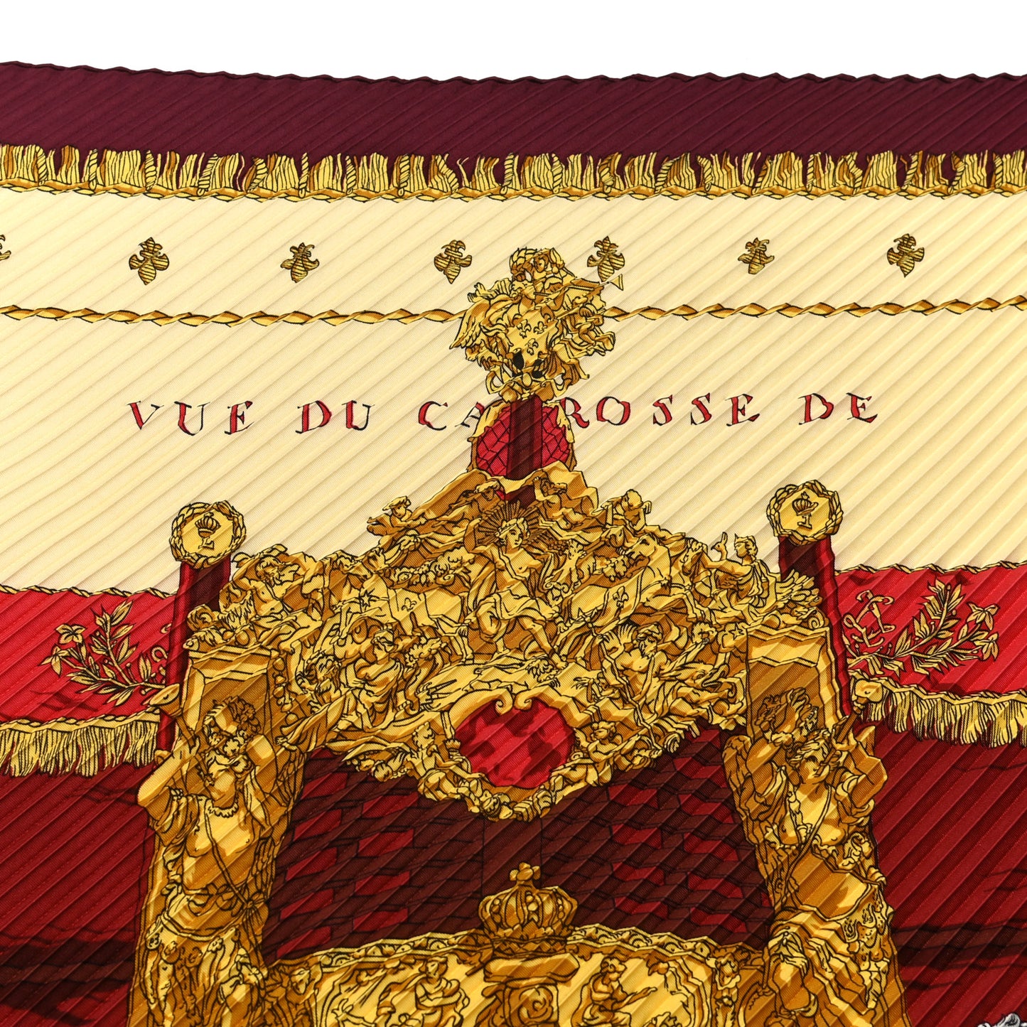 Silk Vue Du Carosse De La Galere La Reale Plisse Scarf