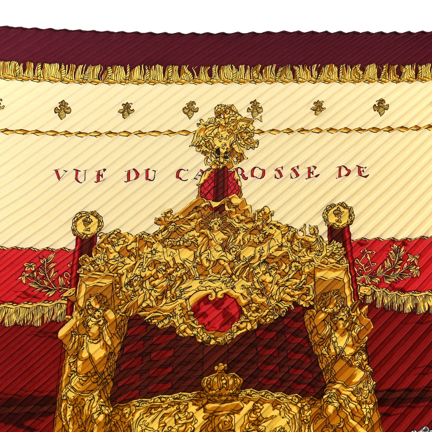 Hermes Silk Vue Du Carosse De La Galere La Reale Plisse Scarf 3 of 5