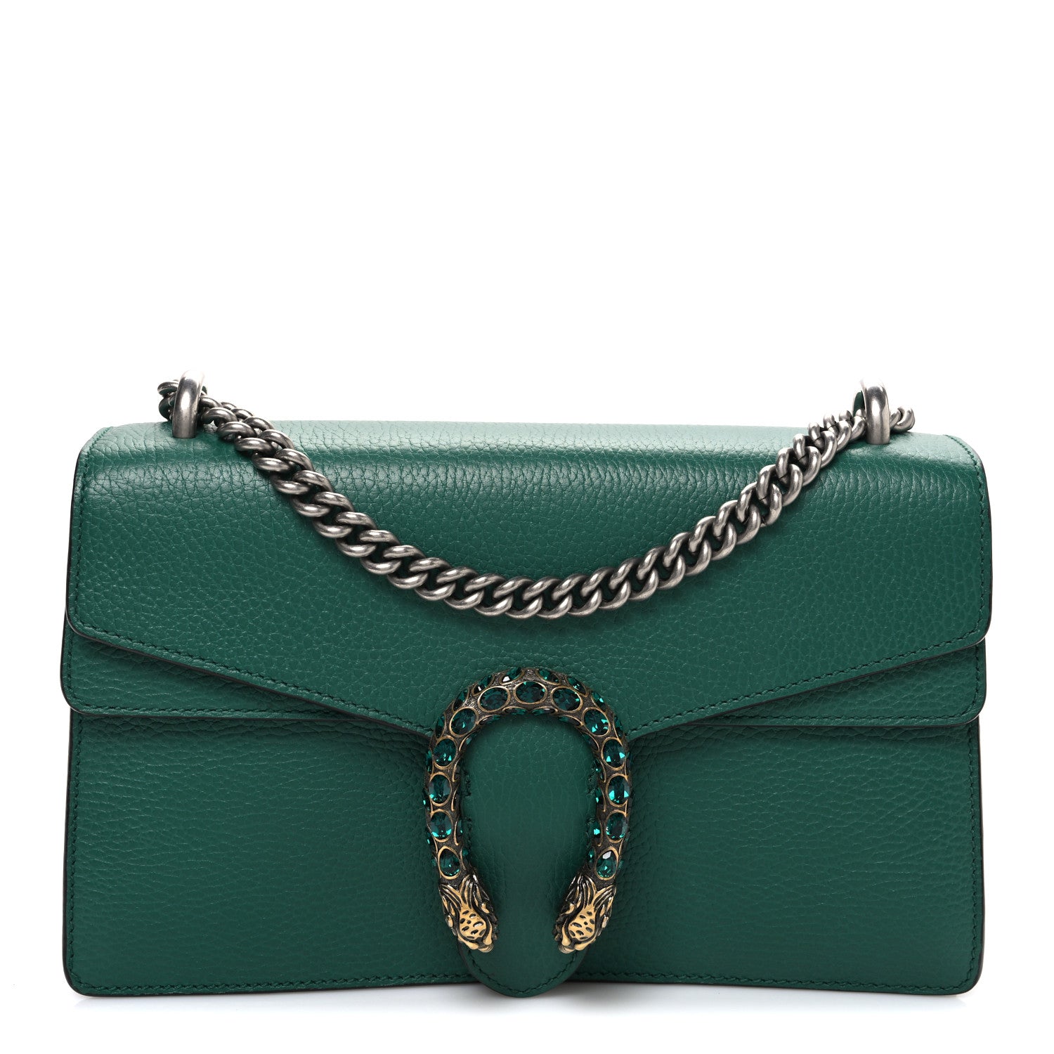 Gucci Pebbled Calfskin Small Dionysus Shoulder Bag Emerald 1 of 10