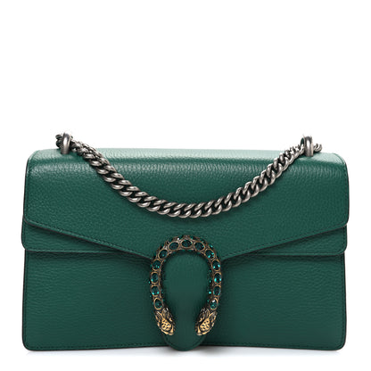 Gucci Pebbled Calfskin Small Dionysus Shoulder Bag Emerald 1 of 10