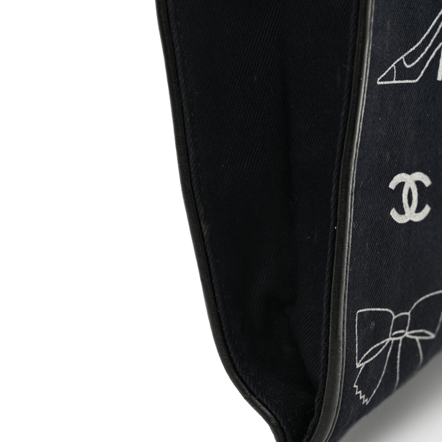 Chanel Canvas Coco Small Shopping Tote Black White 18 of 18