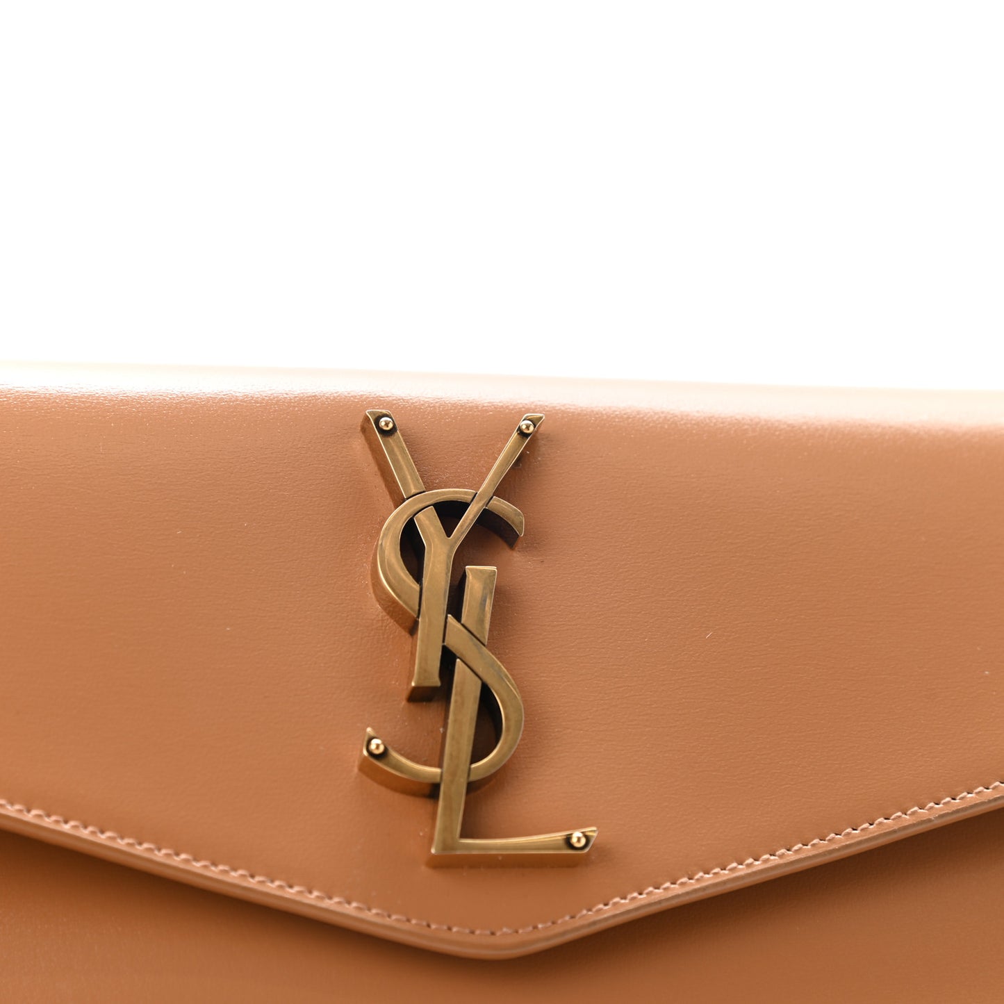 Smooth Shiny Calfskin Medium Uptown Pouch Dune