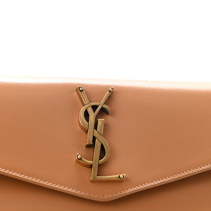 Saint Laurent Smooth Shiny Calfskin Medium Uptown Pouch Dune 9 of 12