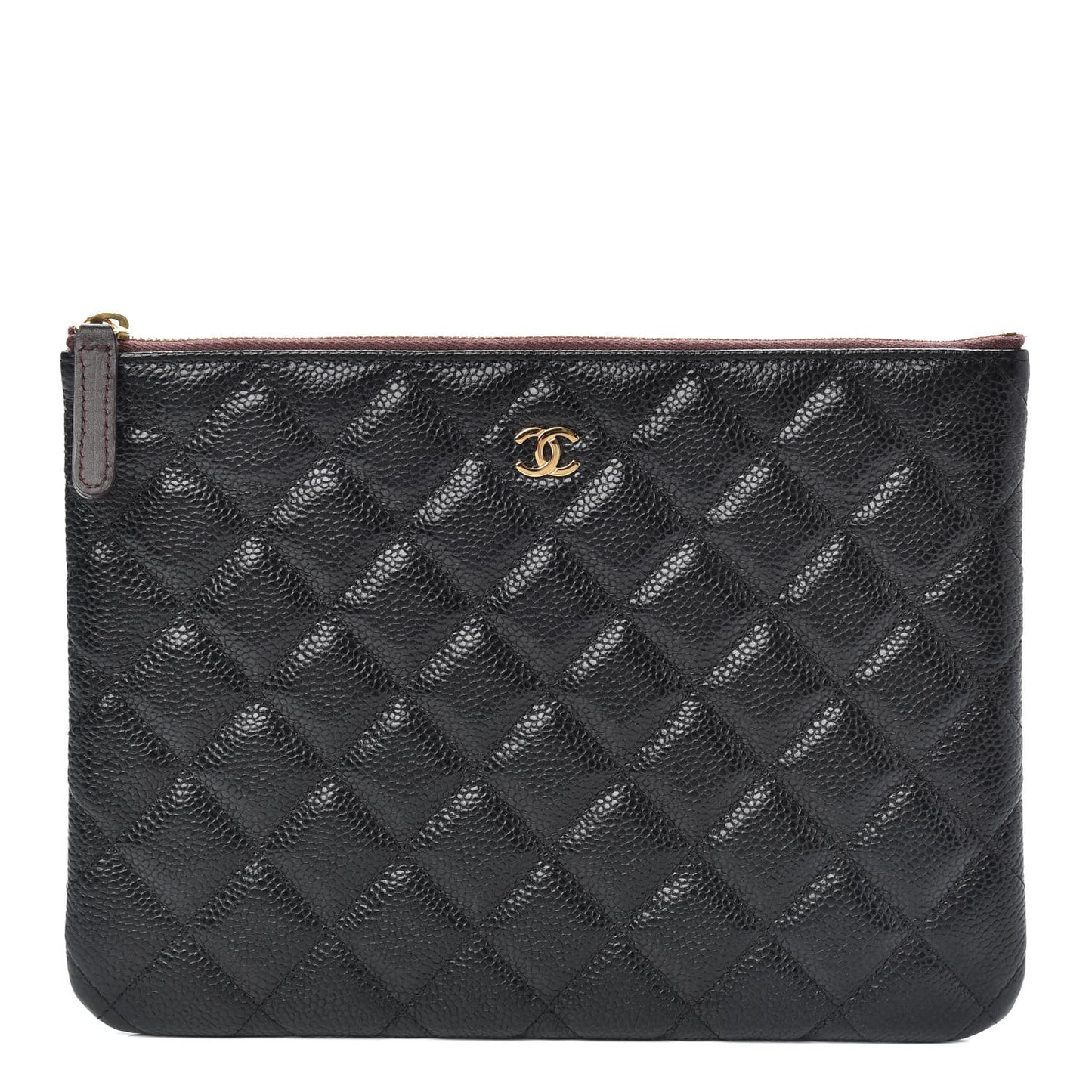 Caviar Quilted Medium Cosmetic Case Black