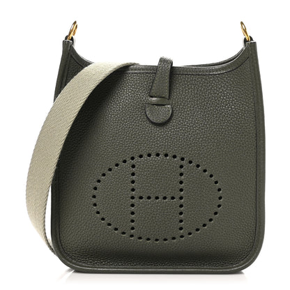 Hermes Taurillon Maurice Evelyne TPM Vert Olive Sauge 1 of 10