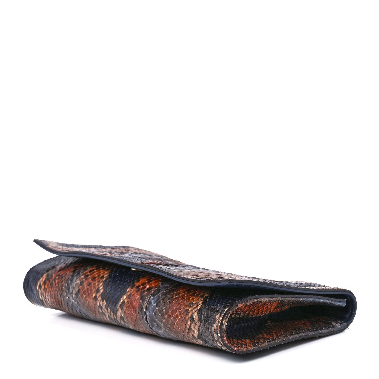 Gucci Snakeskin Medium Soho Clutch Blue Sienna 10 of 12