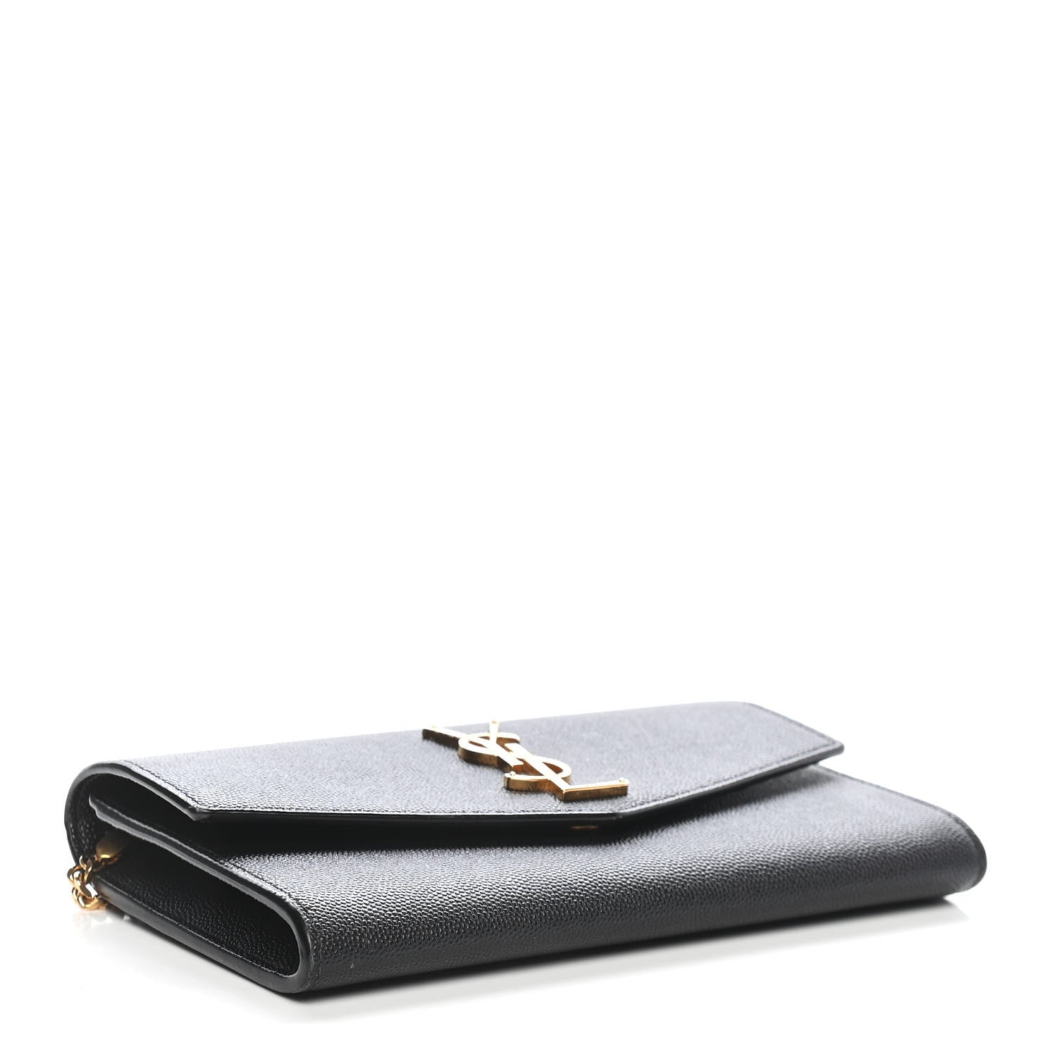 Saint Laurent Grain De Poudre Uptown Chain Wallet Black 4 of 9