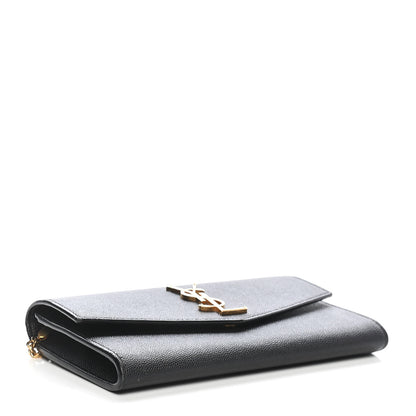 Saint Laurent Grain De Poudre Uptown Chain Wallet Black 4 of 9
