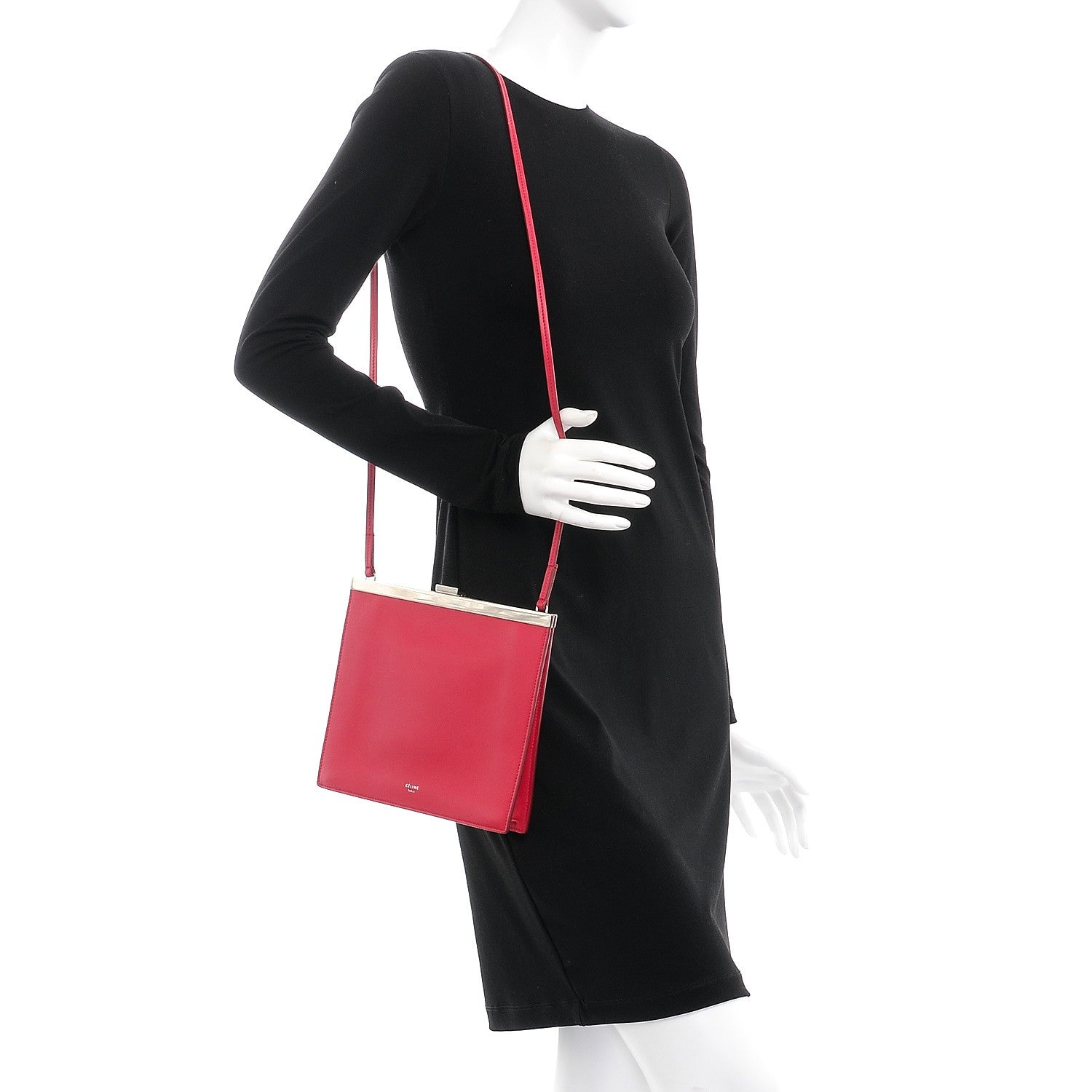 Celine Smooth Calfskin Mini Clasp Bag Pink 2 of 8