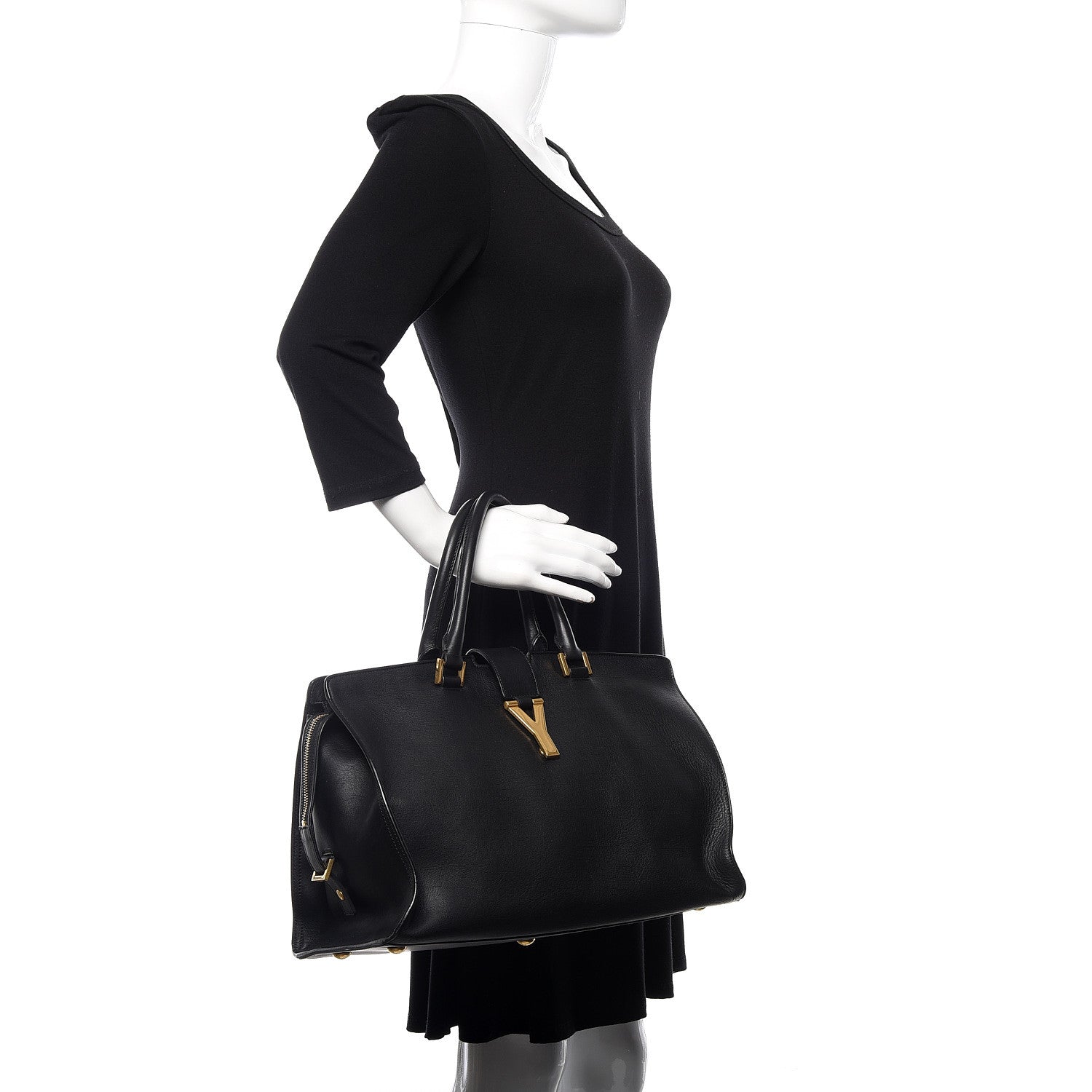 Saint Laurent Calfskin Medium Classic Y Cabas Black 2 of 11