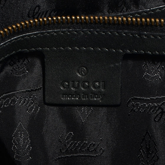 Gucci Leather Babouska Studded Medium Boston Black 6 of 8