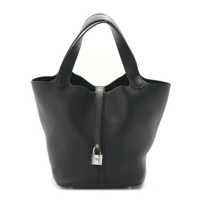 Hermes Taurillon Clemence Picotin Lock 22 MM Black 1 of 8