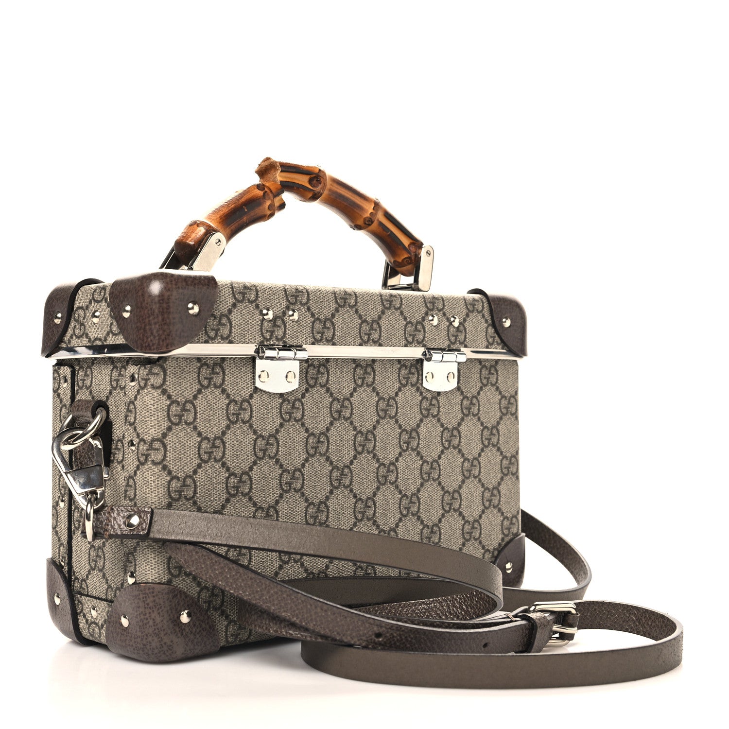 Gucci GG Supreme Monogram Globe-Trotter Beauty Case Brown 3 of 14