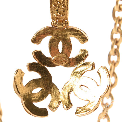Chanel Triple CC Chain Necklace Gold 4 of 6