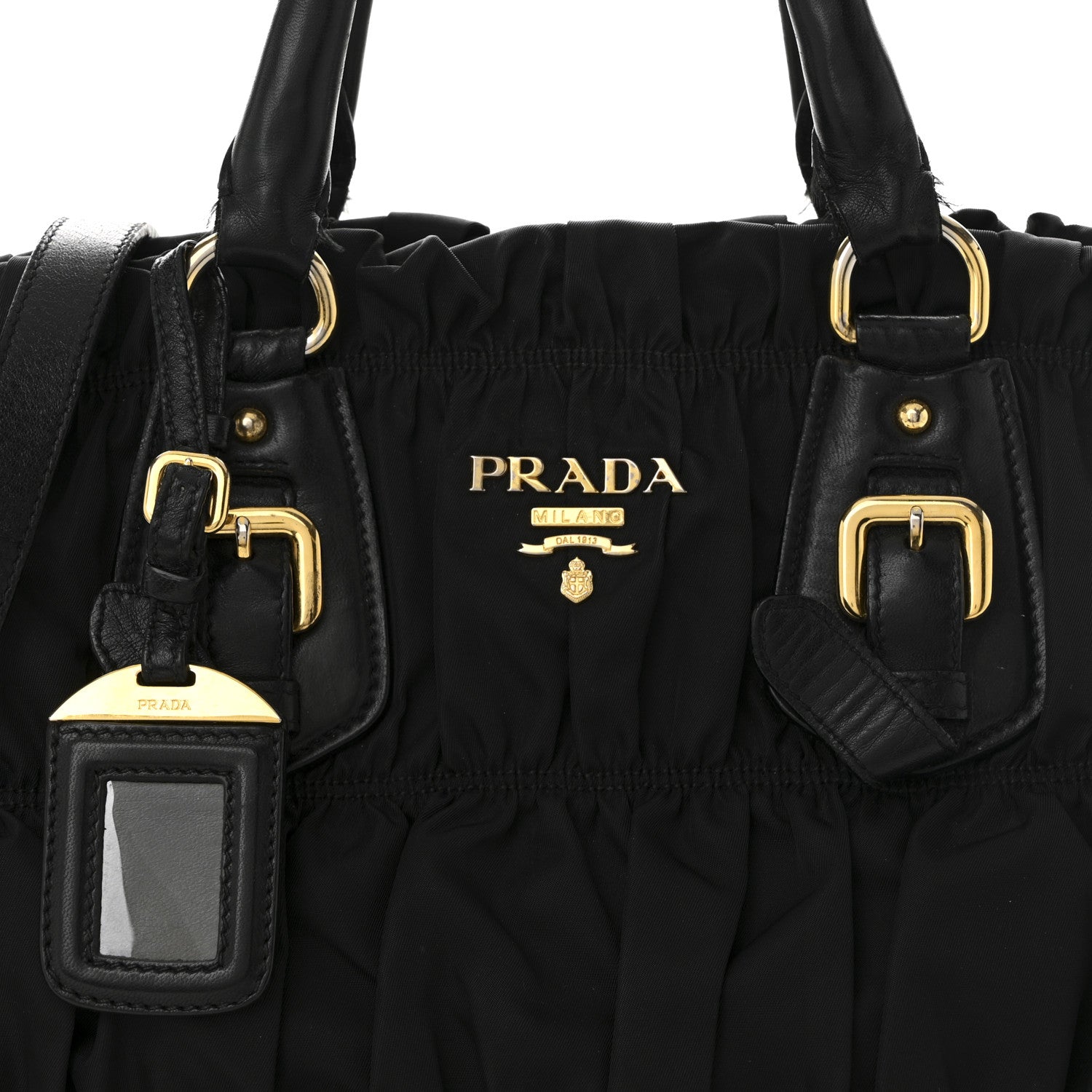 Prada Tessuto Nylon Gaufre Tote Black 7 of 9