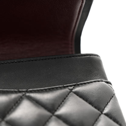 Chanel Lambskin Quilted Medium Double Flap Black 11 of 13