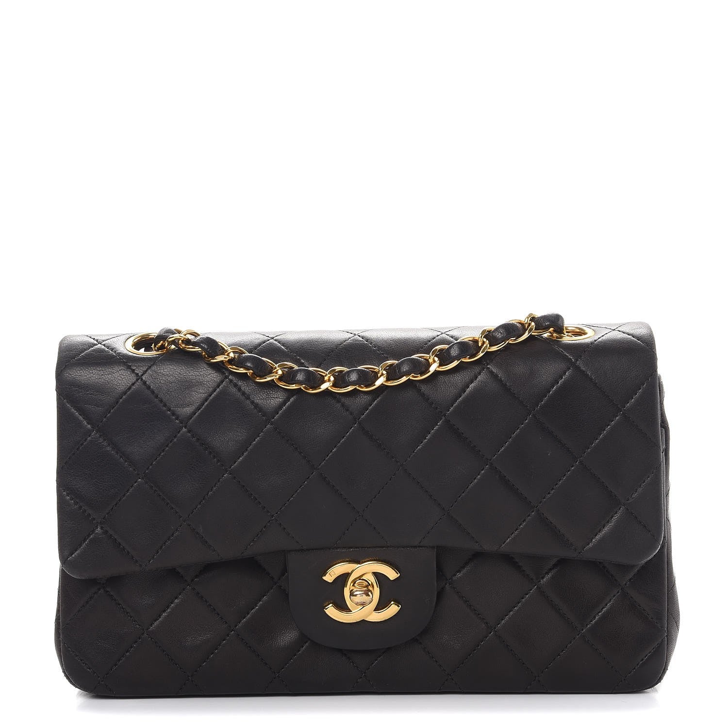 Chanel Lambskin Quilted Small Double Flap Black 1 of 16