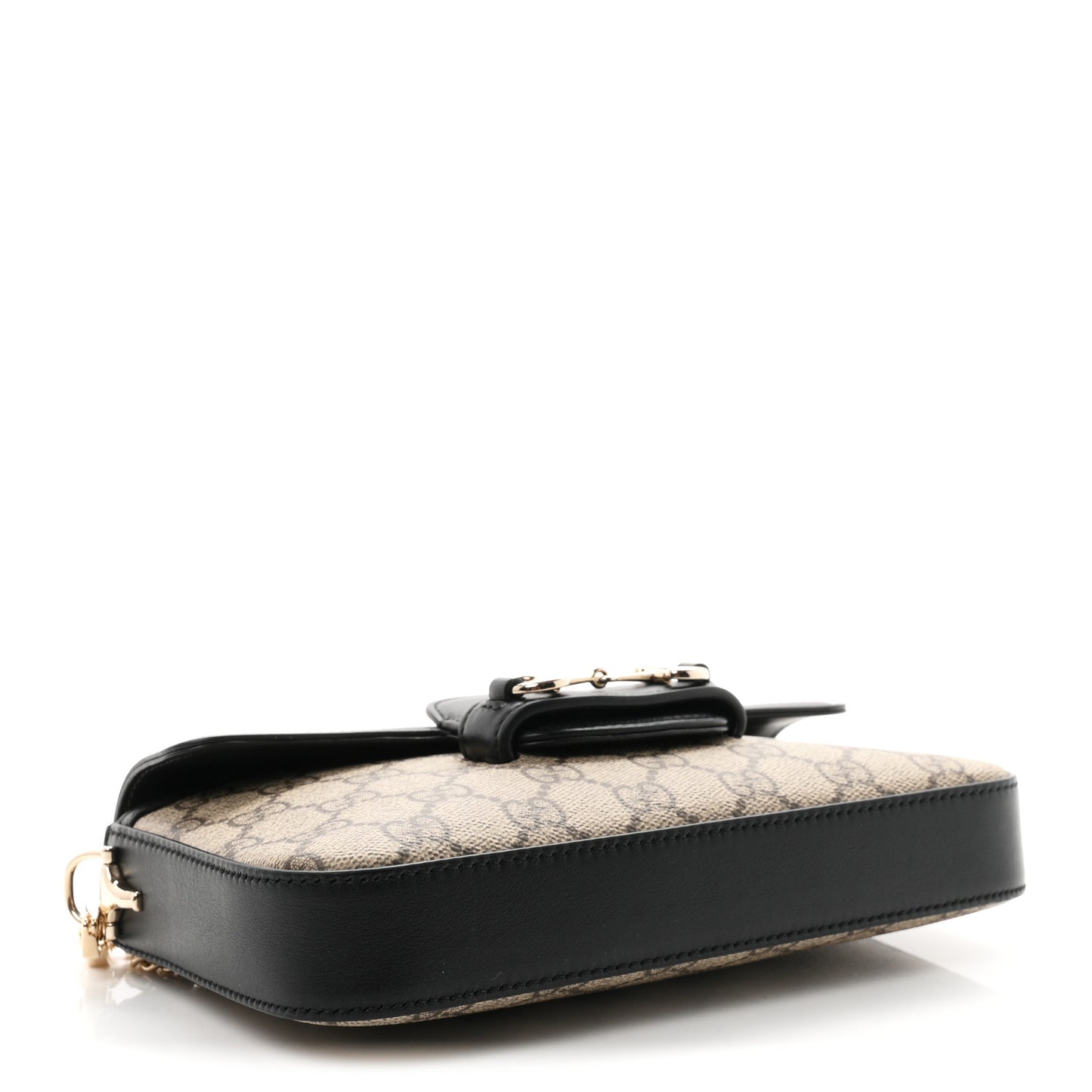 GG Supreme Monogram Azalea Calfskin Horsebit 1955 Mini Bag Beige Black