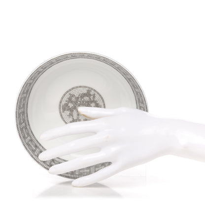 Hermes Porcelain Mosaique Au 24 Platine Cereal Bowl Set of 2 3 of 6